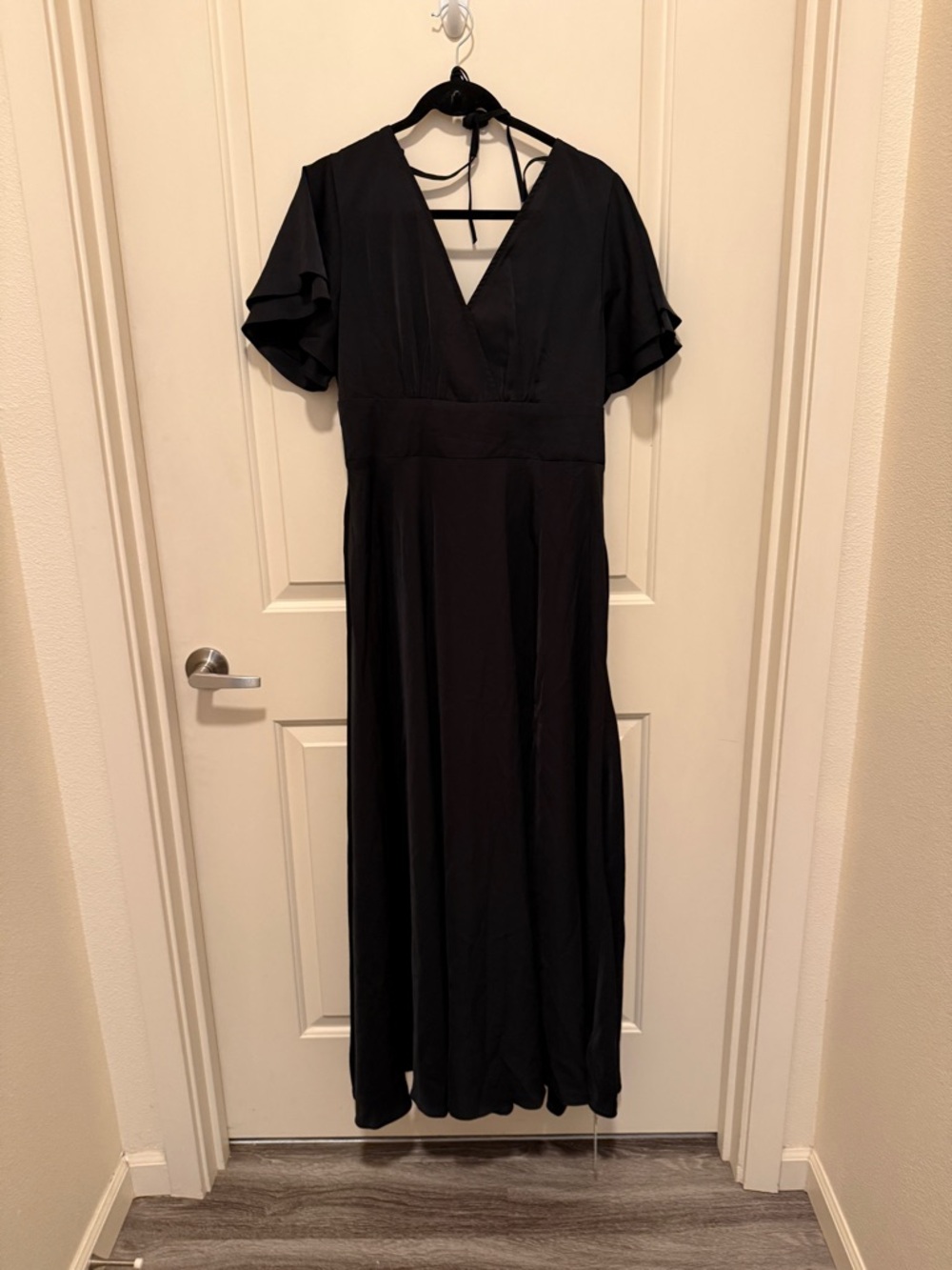 Black V-Neck Maxi Dress